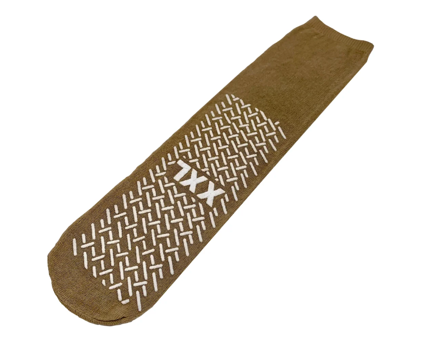 Anti-Rutsch-Socken Größe XXL, beige, beidseitig beschichtet (Größe 45-46)1 Paar - Mindestbestellmenge 5 Paar